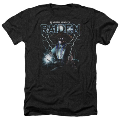 MORTAL KOMBAT RAIDEN Licensed Adult Men's Heather Tee Shirt SM-3XL