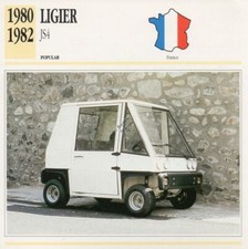 1980-1982 LIGIER JS4 Classic Car Photograph / Information Maxi Card