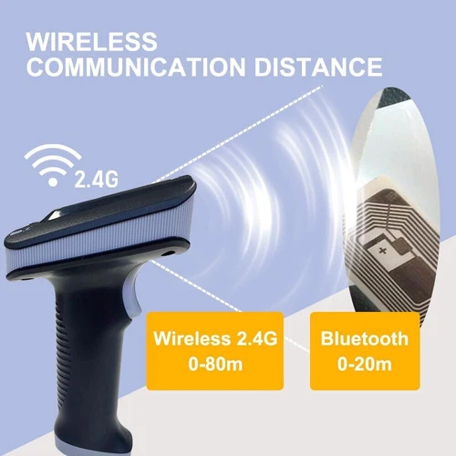 UHF RFID 1D/2D Barcode Scanner Bluetooth UHF Tag Reader Handscanner mit USB - Bild 4 von 7