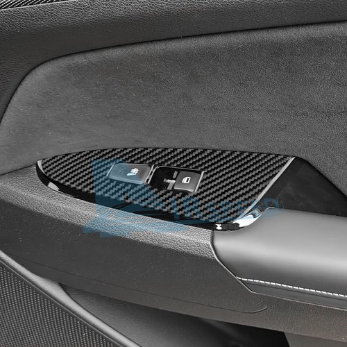 Cubierta de panel de interruptor de ventana interior de fibra de carbono para Kia Sportage 2022-2025 - Imagen 6 de 9