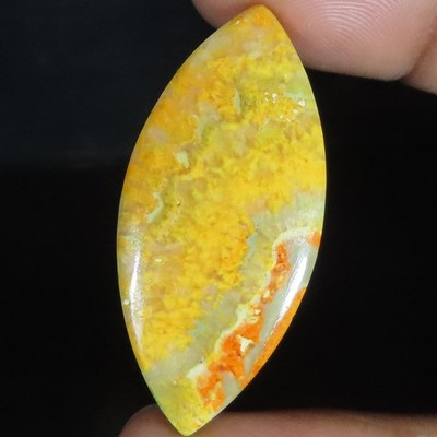Natürlicher Bumble Bee Jasper Marquise Cabochon 26.95 Cts 18x39x4 mm KL292