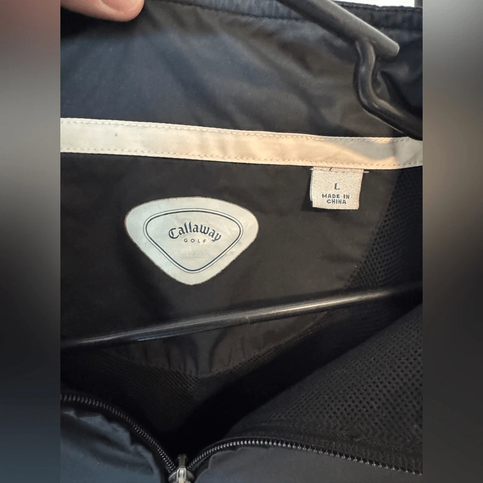 Black Callaway Golf Weather Series Lightweight Jacket Windbreaker size Large - Image 2 of 4