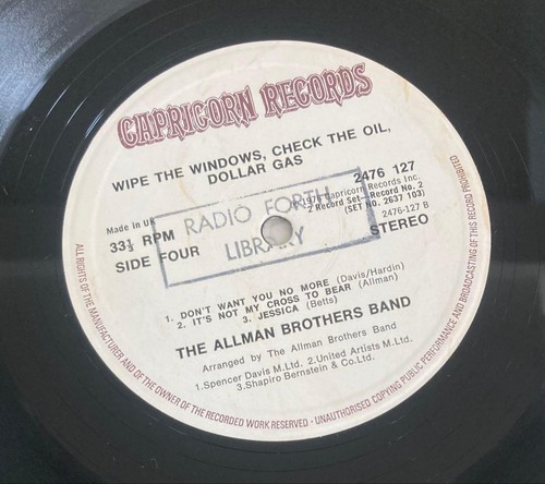 Allman Brothers Band Wipe The Windows 2lp Uk Promo 1976 Capricorn 