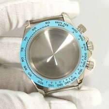 39MM Stainless Steel Watch Case Sapphire Glass Case for VK63 Quartz Movement