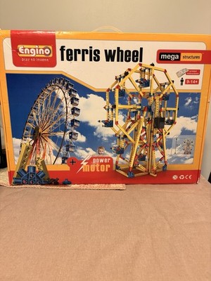 Engino Mega Structures Ferris Wheel Gear Building Set, Battery Powered, Ages 9+