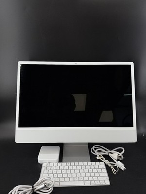 Apple iMac 24 Inch M1 256GB SSD 8GB 7 Core GPU Silver Keyboard