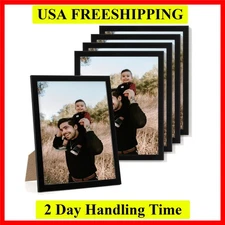 8X10 Picture Frame Set of 5,Black Photo Frames Display 8"X10" Pictures,Picture F