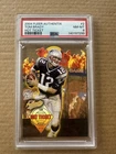 2004 Fleer Authentix Tom Brady Hot Ticket Die Cut PSA 8
