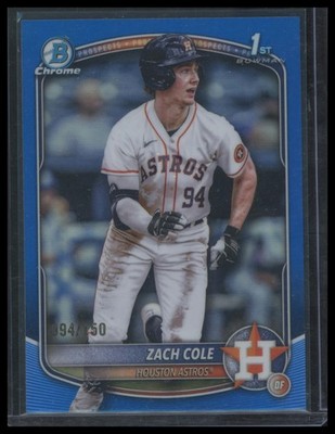 2025 Bowman Chrome #BCP-244 Zach Cole Prospects Blue #/150