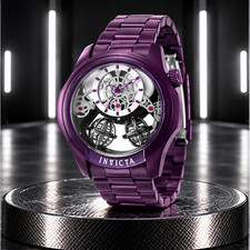 Invicta Specialty Twin-Axis Men's 46mm Purple Skeleton Watch 50779 - Alum Case