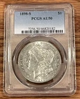 1898 S Morgan Silver Dollar PCGS AU50
