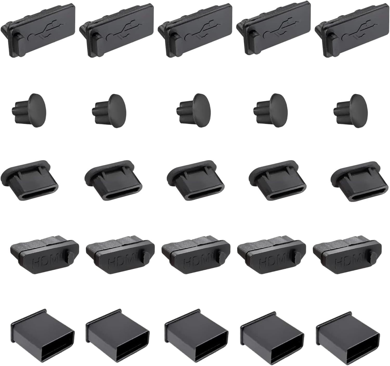 25 PCS Anti Dust Plug, USB Port Cover, Computer Laptop Ports Cover Dust Plugs...