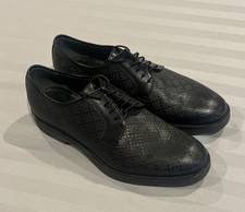 Gucci Diamante Stitching Dress Derby Lace Up Shoes Black Leather Men’s US 9
