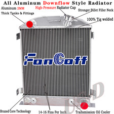 4-row Aluminum Radiator Fits 1930-1931 Ford Model A Chevy V8 Engine Cc1009