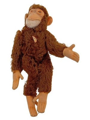 Steiff Jocko Schimpanse Affe Kuscheltier Vintage Mohair mit Knopf