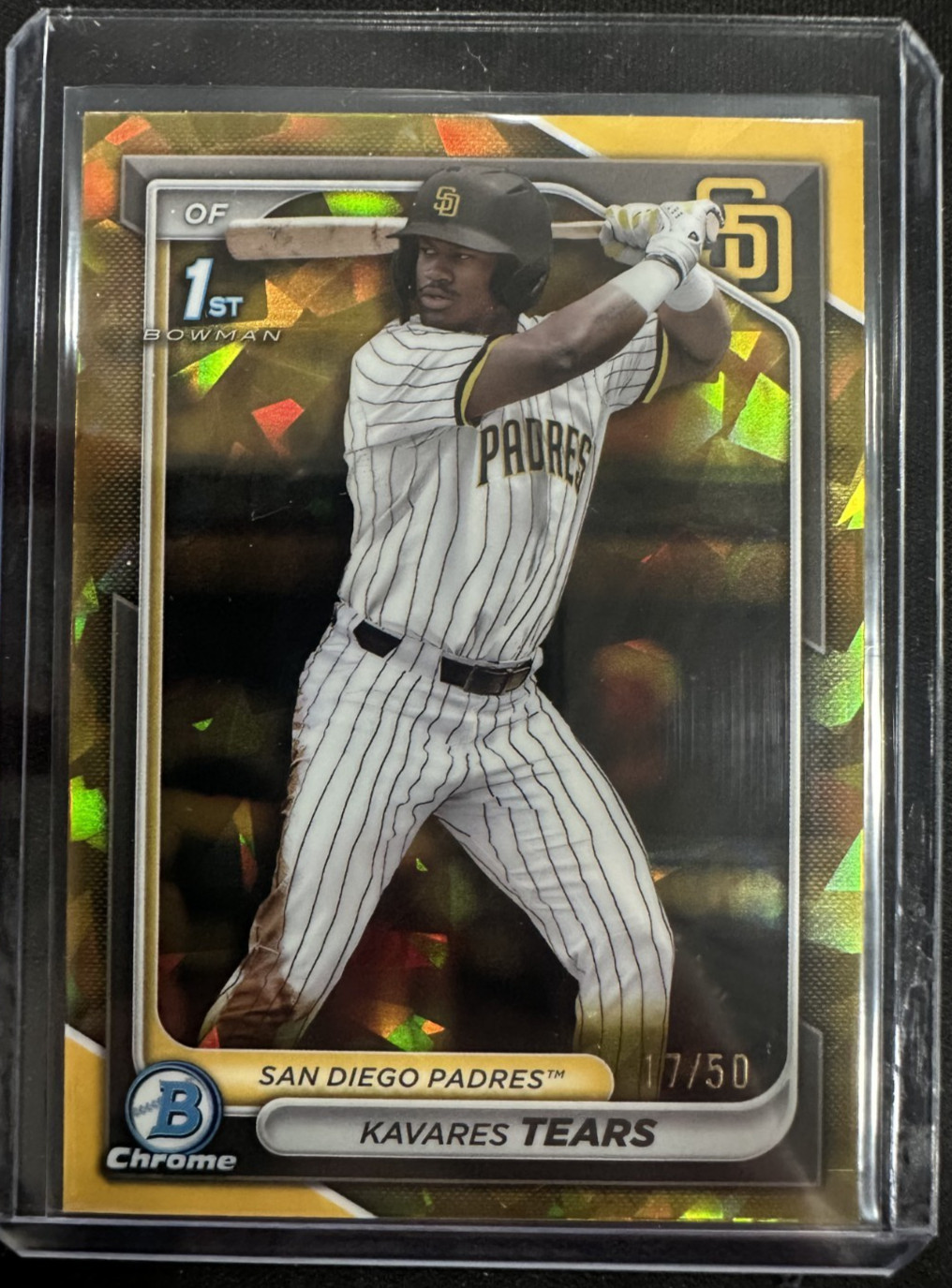 2024 Bowman Chrome 1st Kavares Tears Gold /50 Sapphire
