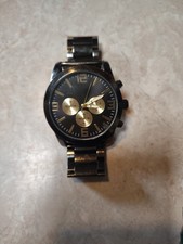George Men’s Quartz Gunpowder/Gold Watch