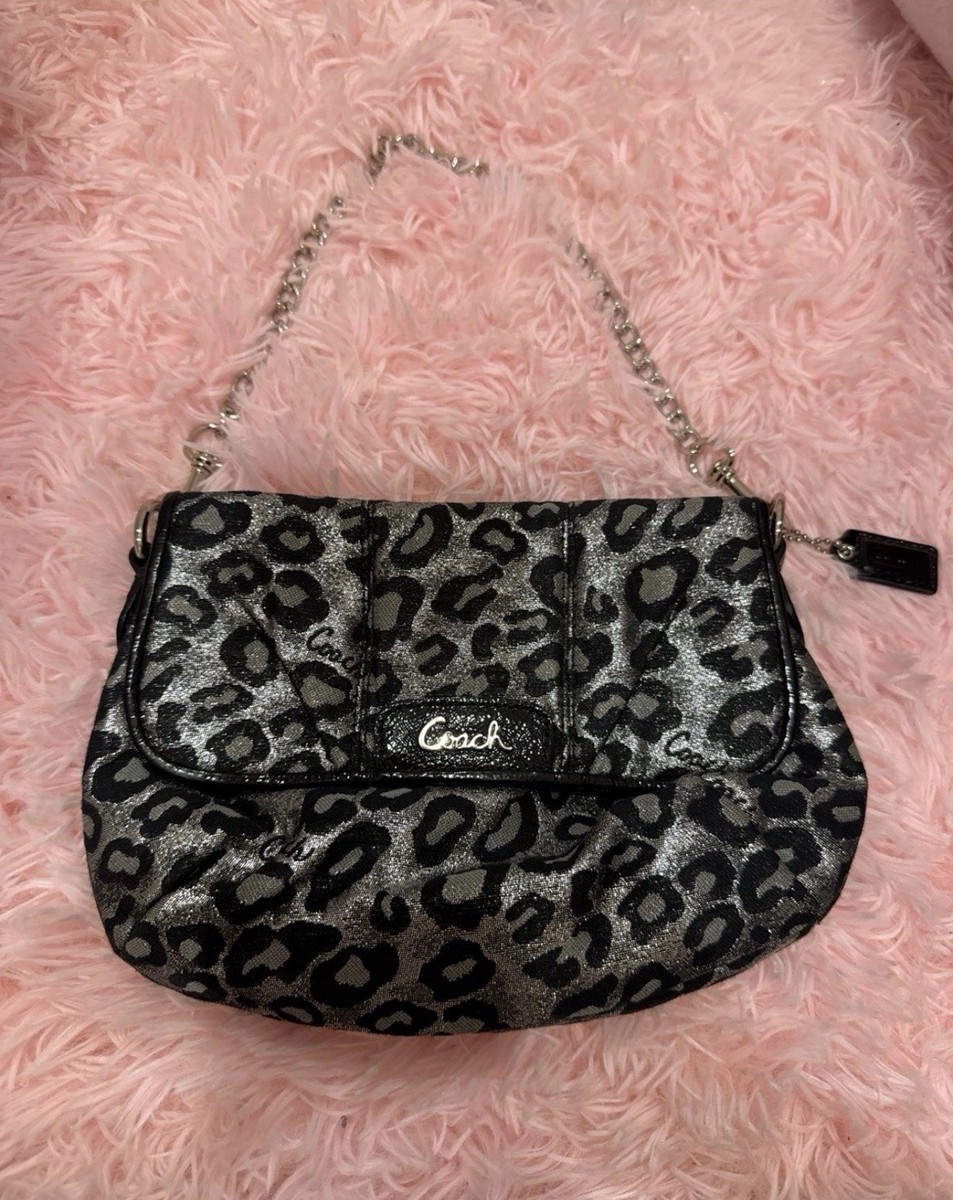Coach Vintage Metallic Animal/Cheetah/Ocelot Print Shoulder Bag | eBay