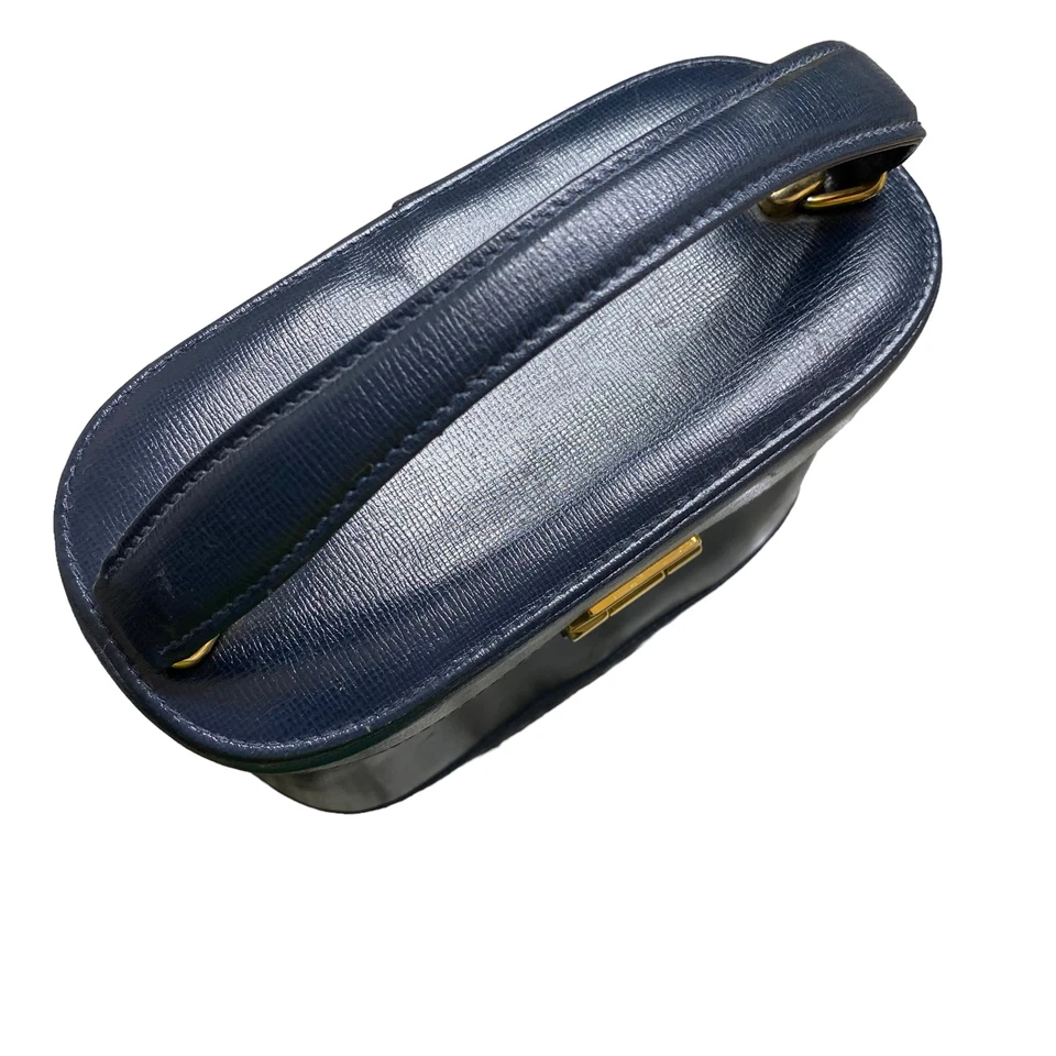 Bandolera vintage Mark Cross para mujer de cuero saffiano con asa superior años 90 Foto 3 de 4