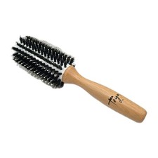 Taya Hairbrush Wooden Handle Full Round Brush New HTF 9  