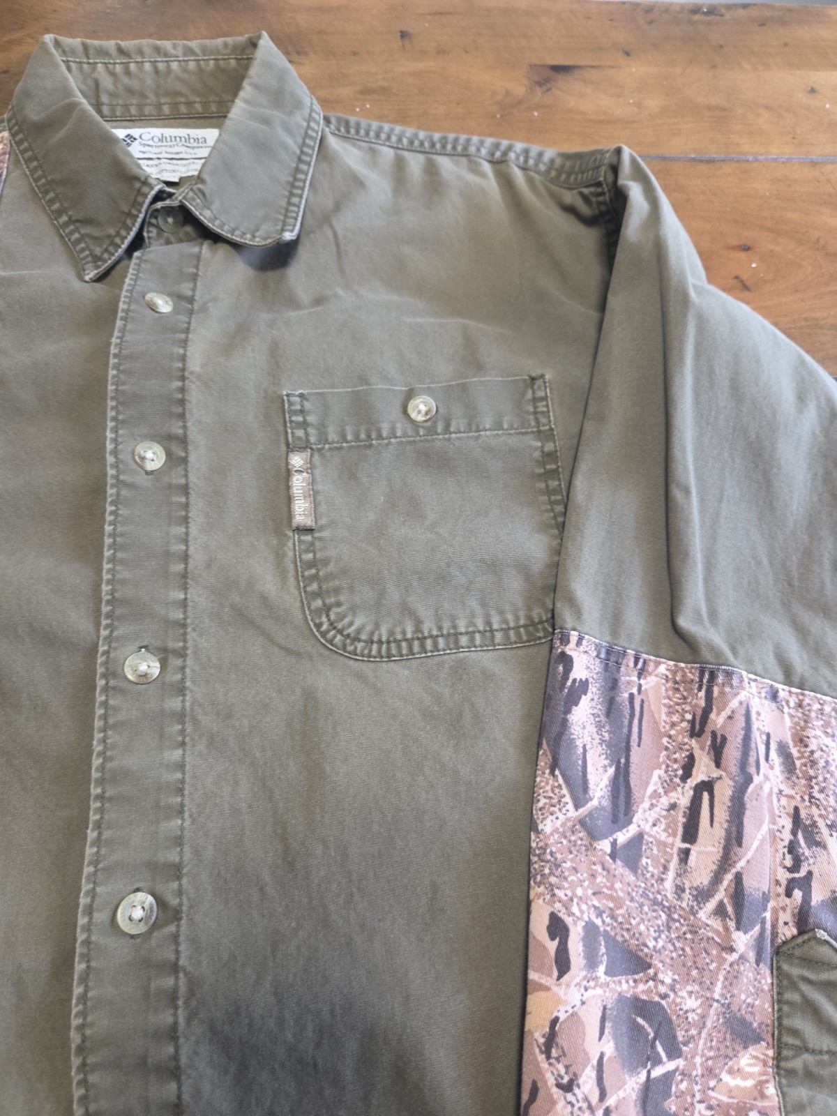 Vintage Columbia Sportswear Hunting Shirt Mens Medium M FM AM 7090 Camo Pad image 7