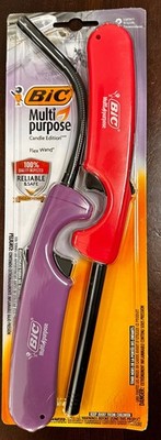 New BIC Multi-Purpose Candle Lighter & Flex Wand Lighter 2-Pack Pink Purple