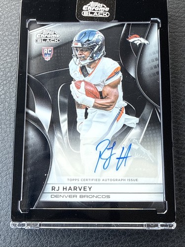 2025 Topps Chrome Black Rookie Autographs RJ Harvey #RAU-RH (AU) (RC)