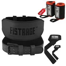 Leather Weight Lifting Belt – Powerlifting Gym Belt Back Support for Men & Women