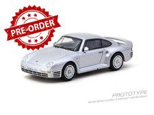(Pre-ordine) Tarmac Works 1/64 Porsche 959 Silver Model auto pressofusa