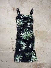 Dolce & Gabbana Floral Ruched Sleeveless Midi Dress IT 40