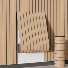 Arthome Peel and Stick Slat Wall Panels 15.7 "X120,Self-Adhesive PVC Wood Grain