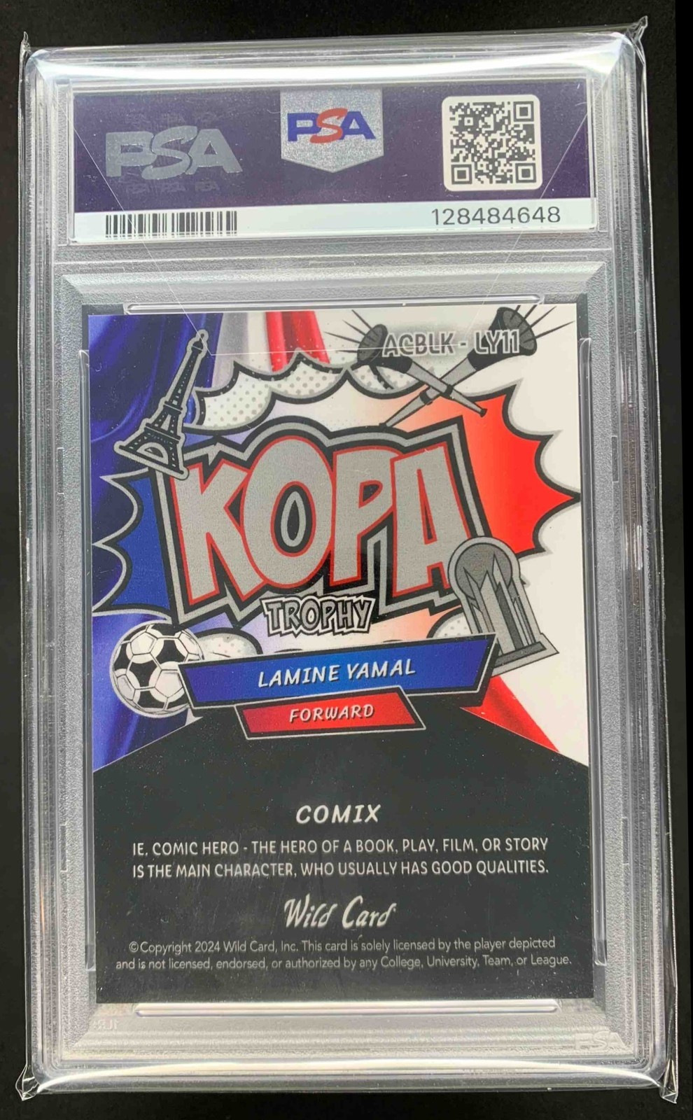 Lamine Yamal Kopa 2024 Wild Card World Cup Lamine Comix 1/1 PSA 8 view 2