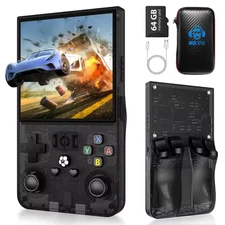 R36MAX Retro Handheld Game Console - 64GB Built-in 18000+ Games, 4.0 Inch IPS Sc