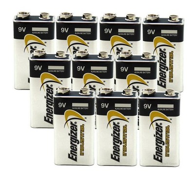 10 x Energizer Industrial 9V Block 4LR61 Blockbatterie lose für Rauchmelder