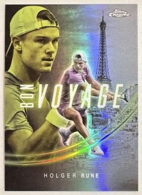 Holger Rune 2025 Topps Chrome Tennis Bon Voyage Case Hit SSP #BVE-21