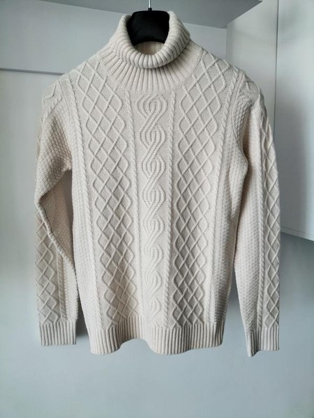 Men Louis Féraud Sweater White Acrylic 38 / M / 46