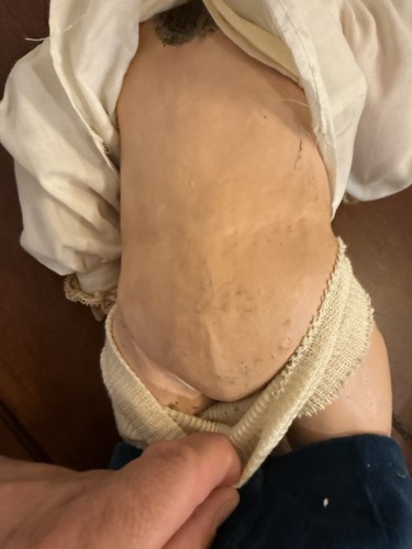 German PM Porzellanfabrik Mengersgereuth Bisque Compo Baby Doll 17" AS IS - Picture 8 of 11