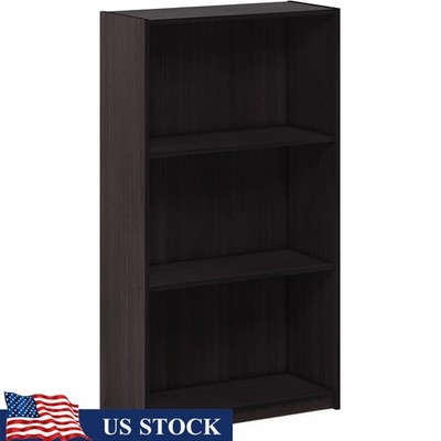 Stylish Open Shelf Bookcase Living Room Office Bedroom Durable Engineered Wood