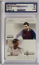 2022 Leaf FIFA Double Lionel Messi / Christiano Ronaldo #LM-CR Graded 10