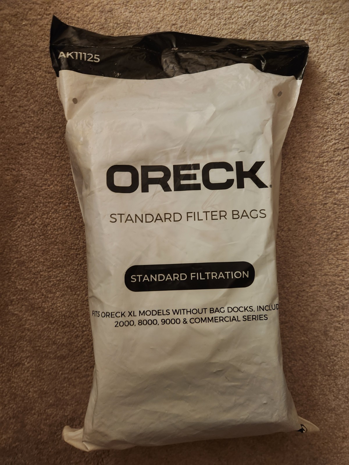 25 Oreck XL PK800025 Upright Vacuum Bags 2000 8000 9000 commercial