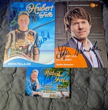 2 orig. sign. Autogramme Hubert Fella  Dschungel 2026+ st.schröder soko leipzig