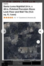 Daltile Santa Loma Nightfall 24 in. x 48 in. Polished Porcelain Stone Look Floor
