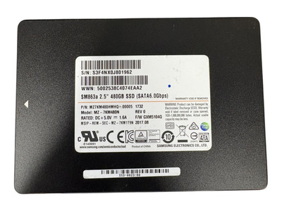 Samsung SM863a 480GB SSD 2.5'' SATA III 6G MZ-7KM480N MZ7KM480HMHQ-00005
