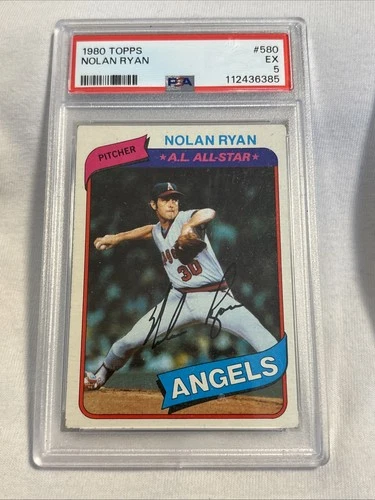 1980 TOPPS NOLAN RYAN #580 PSA 5 *JUST GRADED!* HOF California Angels EX