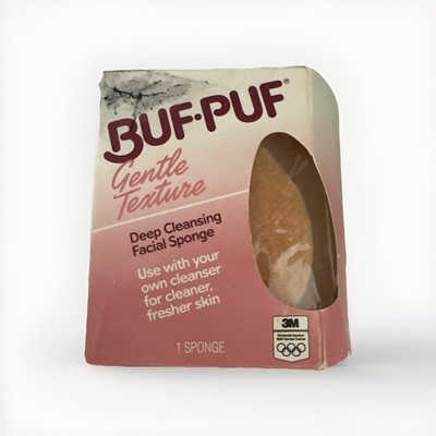 NEW VTG Buf Puf Gentle Facial Sponge 3M SEALED Dry Delicate Skin  NOS