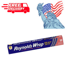Reynolds Wrap Heavy Duty Aluminum Foil Roll, 12 Inches Wide, 50 Sq. Ft.