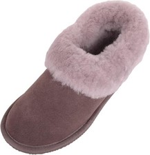 SNUGRUGS Womens Genuine Full Sheepskin Boot Slipper with Thick Sheepskin Cuff 4