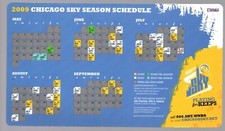 CHICAGO SKY WNBA BASKETBALL 2009 MAGNETIC SCHEDULE