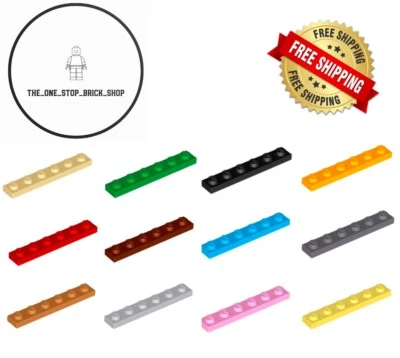LEGO Plate 1 x 6 ( 5 Pack ) 3666 Choose Colour NEW FREE P&P