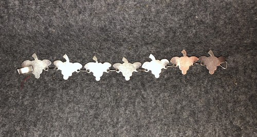 Vintage 1930s Mexican Silver Grape-Cluster Link Bracelet 8” - Picture 3 of 5